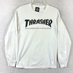 VTG Thrasher Magazine Tshirt Men S White Black Skate SoCal Streetwear Grunge Y2K